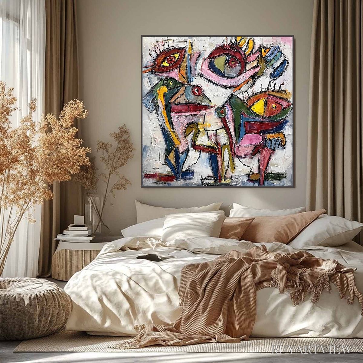 ARTOVITAS Fractured Gaze – Colorful Textured Abstract Figurative Impasto - image 6