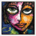 ARTOVITAS Kaleidoscope Soul – Colorful Abstract Impasto Portrait Oil Painting on Canvas - image 1