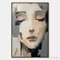 ARTOVITAS Echoes of Silence – Textured Abstract Portrait Oil Painting on Canvas - image 1