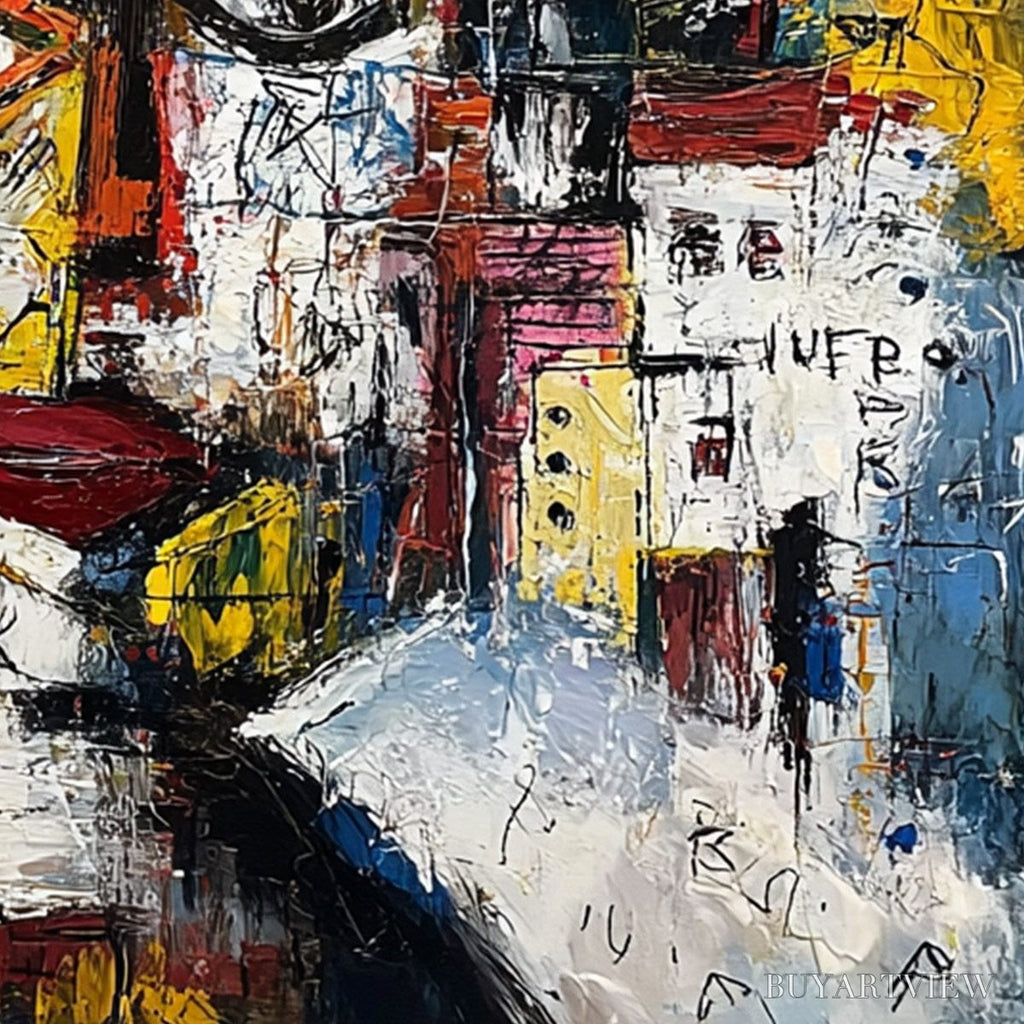 ARTOVITAS Urban Mindscape – Expressive Abstract Portrait Painting with Heavy Texture - image 5