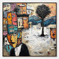 ARTOVITAS the Crowd Within – Colorful Abstract Figurative Impasto Painting - image 1