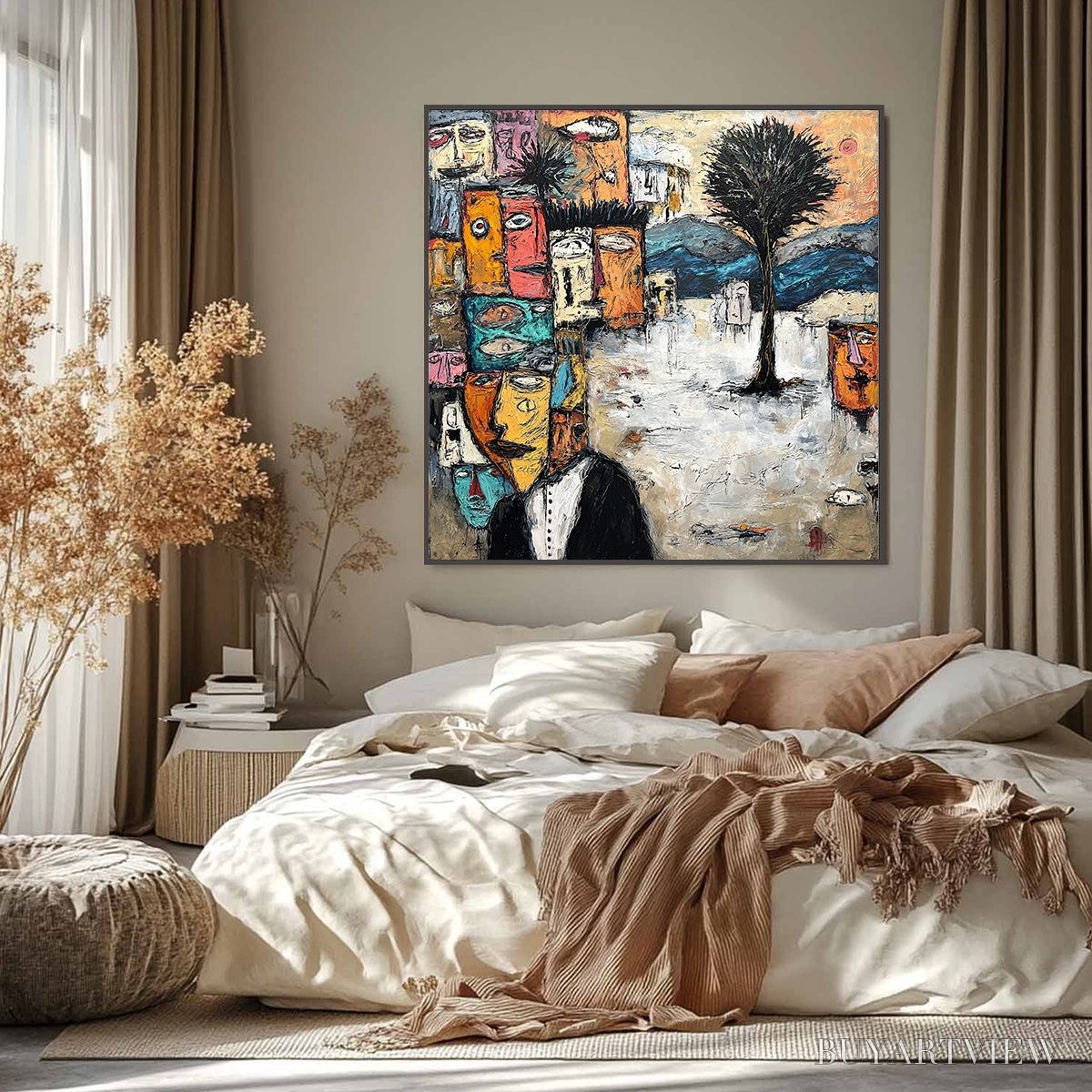 ARTOVITAS the Crowd Within – Colorful Abstract Figurative Impasto Painting - image 2