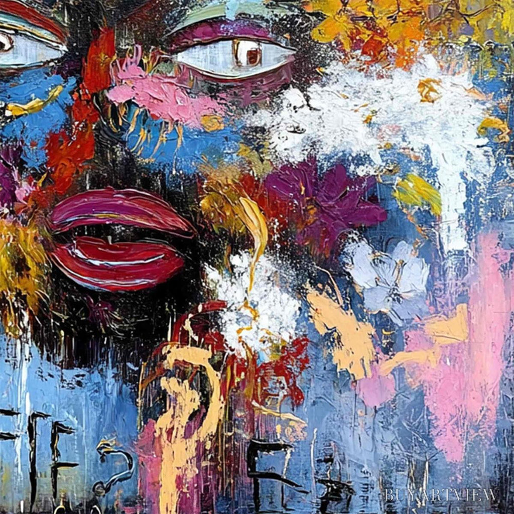 ARTOVITAS Inner Dialogue – Colorful Abstract Portrait Impasto - image 3