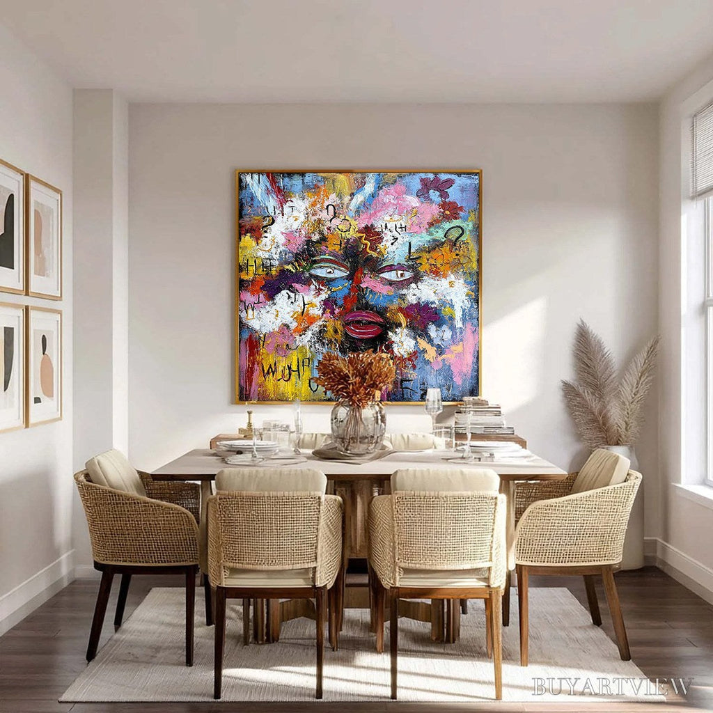 ARTOVITAS Inner Dialogue – Colorful Abstract Portrait Impasto - image 4