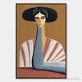 ARTOVITAS the Muse – Textured Figurative Portrait Oil Painting for Modern Decor - image 1