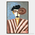 ARTOVITAS the Gentleman – Expressive Abstract Portrait Oil Painting for Modern Decor - image 1