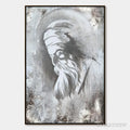 ARTOVITAS Elder'S Whisper – Minimalist Monochrome Figurative Portrait Painting - image 1