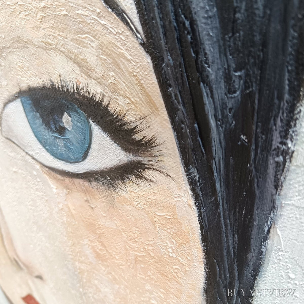 ARTOVITAS Ready to Ship | Serene Gaze | 28''X40'' | 70x100cm | Wood Frame - image 4