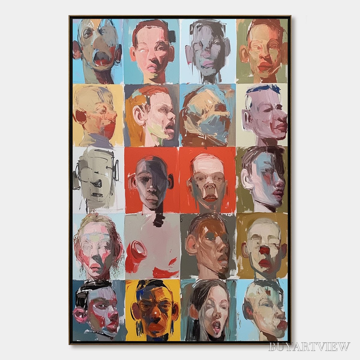 ARTOVITAS Chorus of Faces – Expressive, Textured Portrait Series - image 1