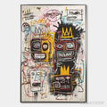 ARTOVITAS Crowned Figures – Graffiti-Style Portrait Oil Painting - image 1