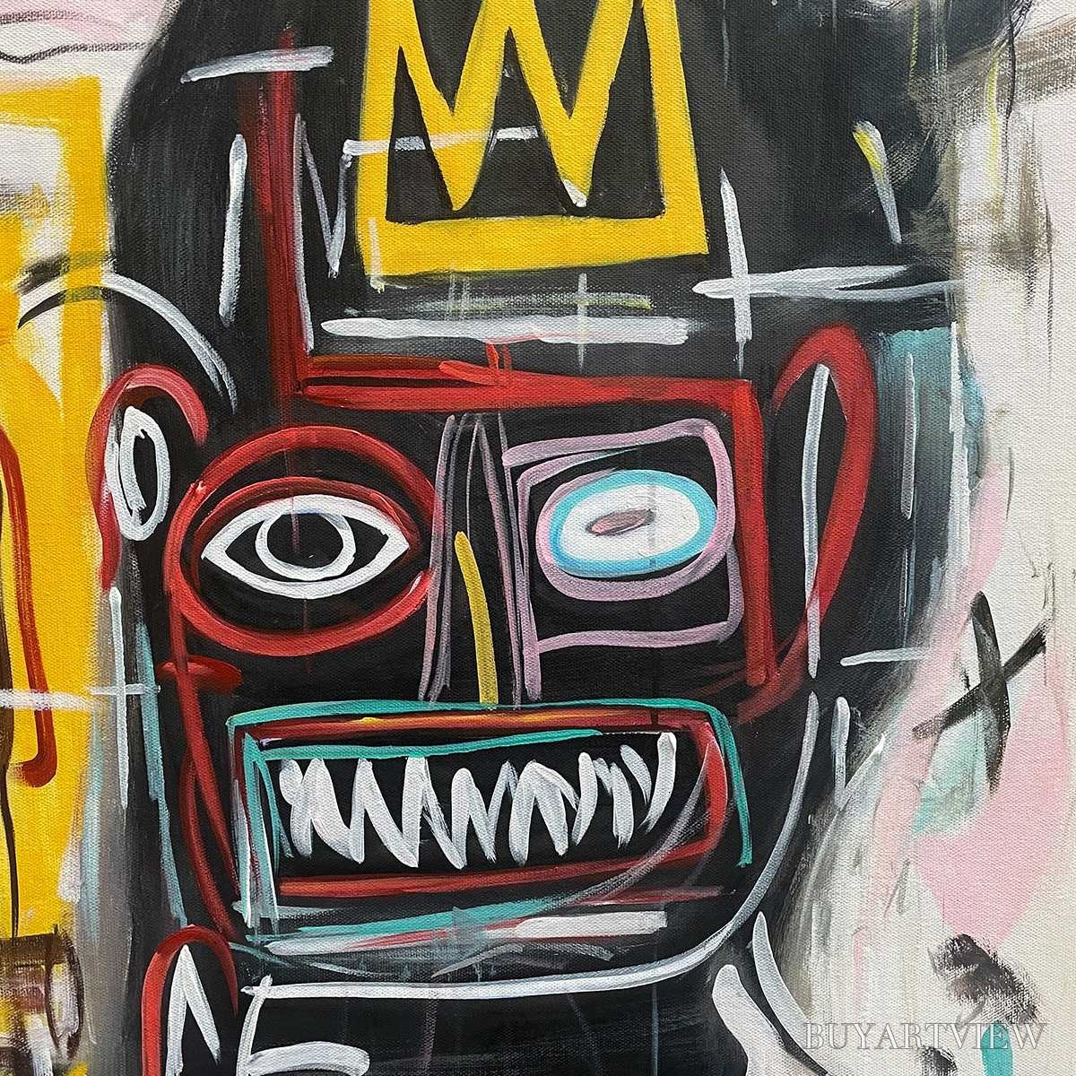 ARTOVITAS Crowned Figures – Graffiti-Style Portrait Oil Painting - image 3