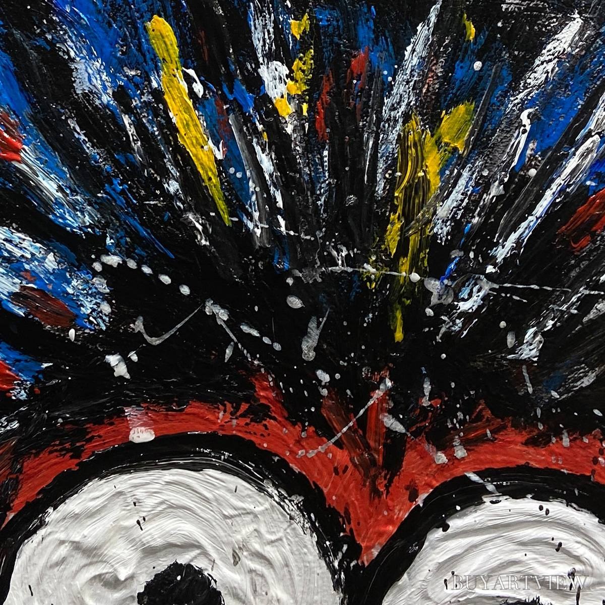 ARTOVITAS Duality – Vibrant Abstract Portrait Oil Painting of Two Figures - image 3