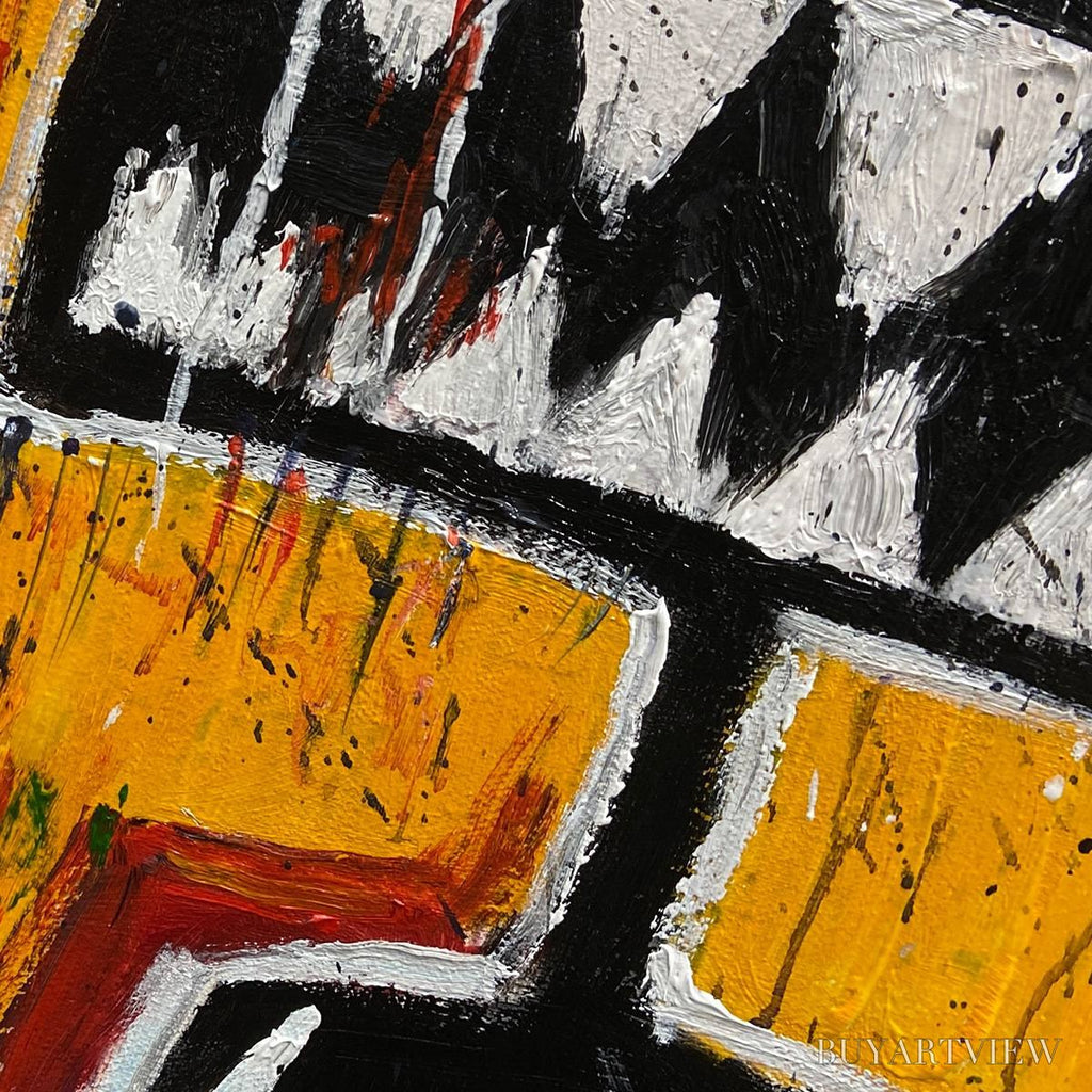 ARTOVITAS Duality – Vibrant Abstract Portrait Oil Painting of Two Figures - image 6