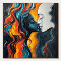ARTOVITAS Eternal Embrace – Colorful Portrait Oil Painting of Two Lovers - image 1