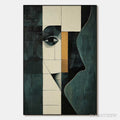 ARTOVITAS Reflection – Minimalist Abstract Portrait Oil Painting - image 1