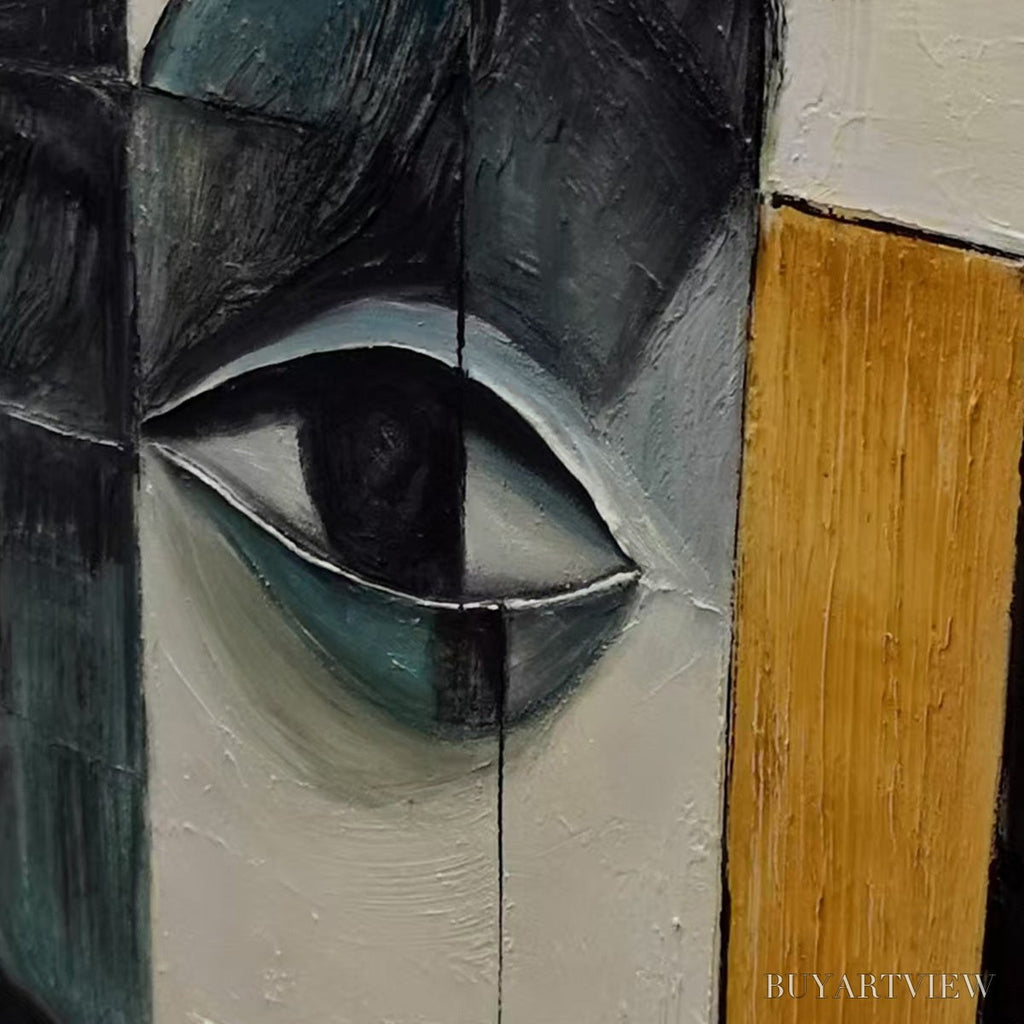 ARTOVITAS Reflection – Minimalist Abstract Portrait Oil Painting - image 3