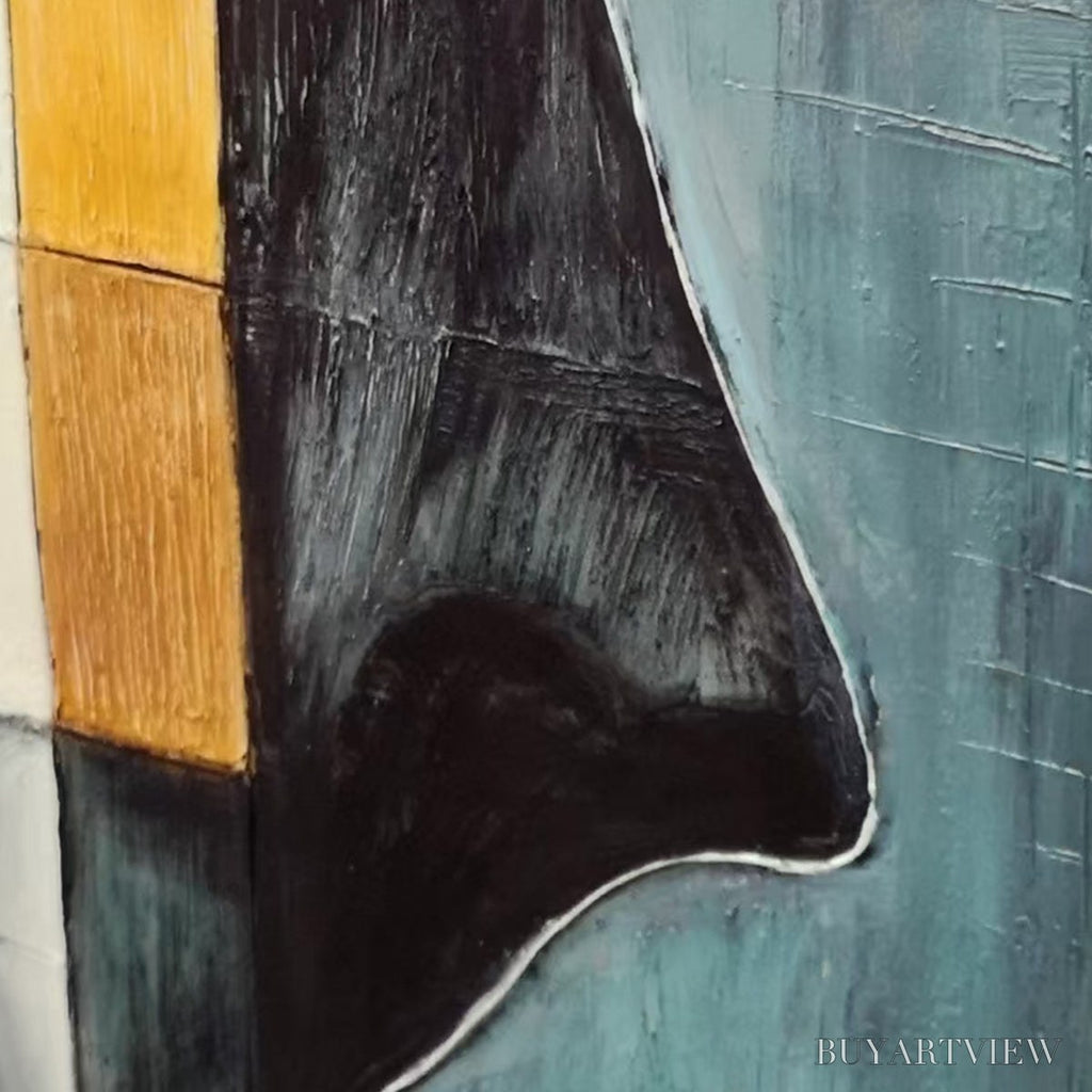 ARTOVITAS Reflection – Minimalist Abstract Portrait Oil Painting - image 6