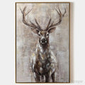 ARTOVITAS Majestic Stag – Textured Stag Painting, Vertical - image 1