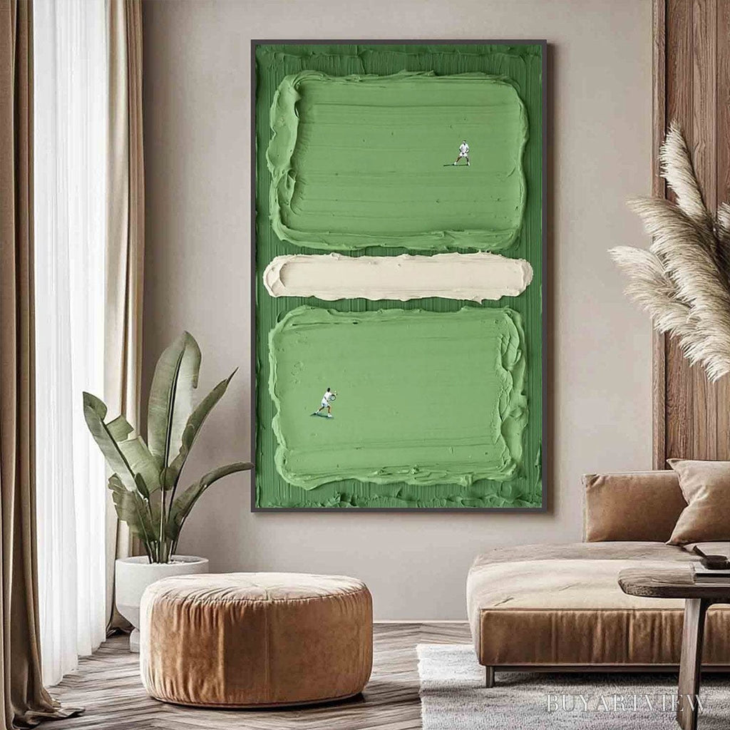 ARTOVITAS Court Rhythm – Textured Sports Impasto Oil Painting - image 2