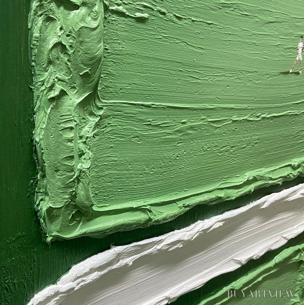 ARTOVITAS Court Rhythm – Textured Sports Impasto Oil Painting - image 3