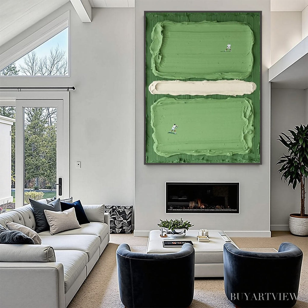 ARTOVITAS Court Rhythm – Textured Sports Impasto Oil Painting - image 4