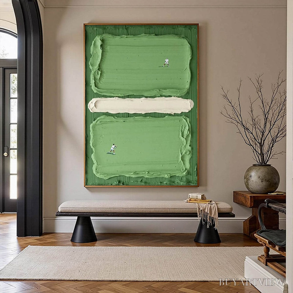 ARTOVITAS Court Rhythm – Textured Sports Impasto Oil Painting - image 5