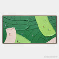 ARTOVITAS Green Swing – Textured Impasto Golf Scene Painting - image 1