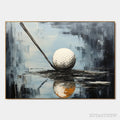 ARTOVITAS Stroke of Genius – Textured Golf Still Life Oil Painting - image 1