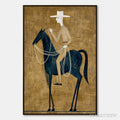 ARTOVITAS the Wanderer – Minimalist Equestrian Portrait with Golden Texture - image 1