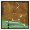 ARTOVITAS Ascension – Wabi Sabi Inspired Abstract Bird Painting - image 1