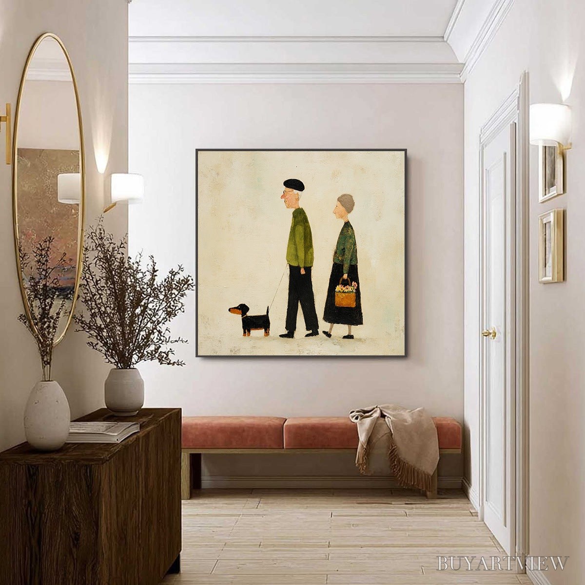 ARTOVITAS A Lifetime'S Walk – Charming Figurative Art of an Elderly Couple and Their Dog - image 2