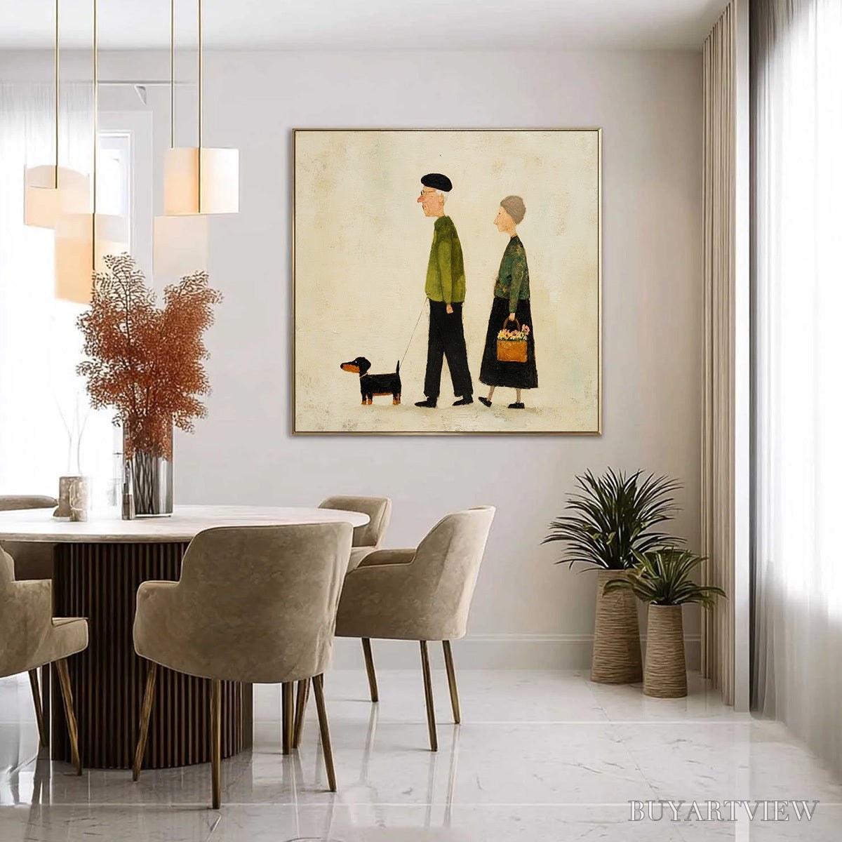 ARTOVITAS A Lifetime'S Walk – Charming Figurative Art of an Elderly Couple and Their Dog - image 4