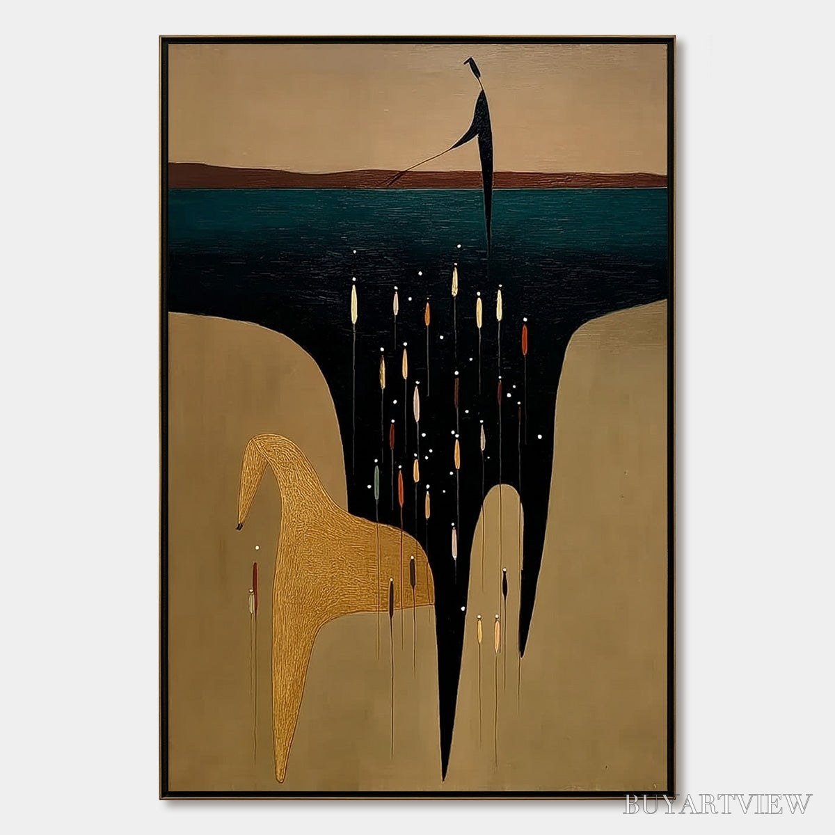 ARTOVITAS the Ferryman'S Passage – Vertical Abstract Figurative - image 1