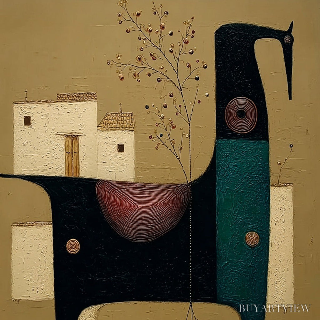 ARTOVITAS Nomad'S Haven – Textured Wabi Sabi Abstract Animal - image 3