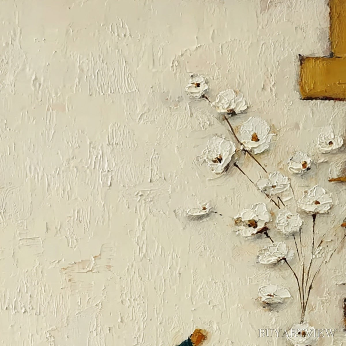 ARTOVITAS Moments in Passing – Textured Minimalist Impasto Painting of a Daily Stroll - image 5