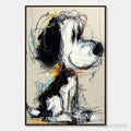 ARTOVITAS Nostalgic Scribble – Expressive Pop Art Dog Painting for Modern Decor - image 1