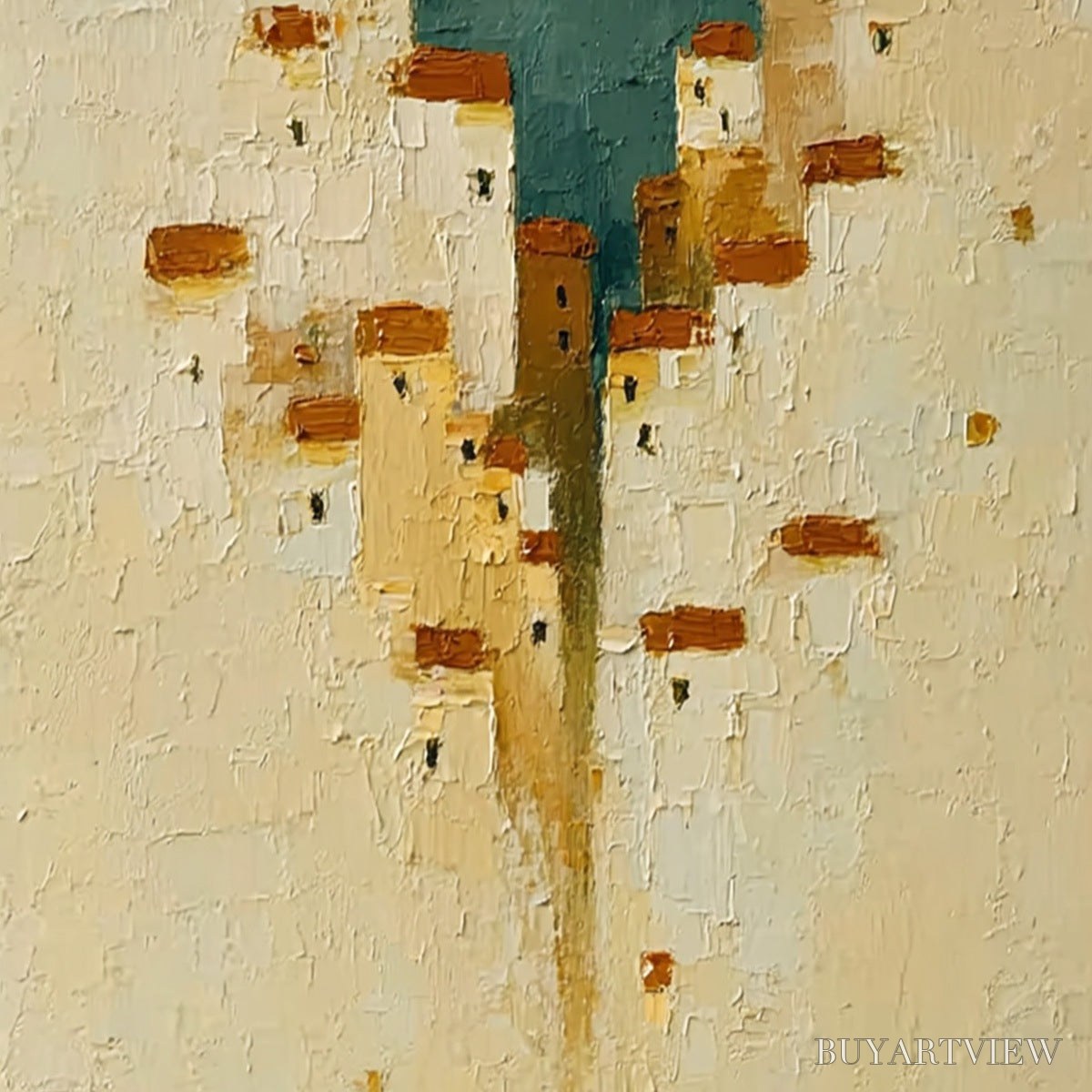 ARTOVITAS Homeward Bound – Textured Figurative Painting of Man and Dog - image 5