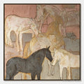 ARTOVITAS Herd Whispers – Figurative Textured Horse Painting - image 1