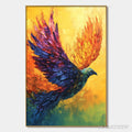 ARTOVITAS Flight of Fancy – Textured Impasto Bird Oil Painting - image 1