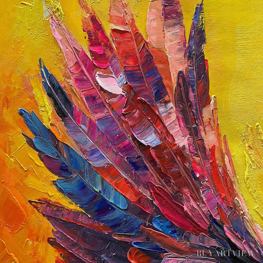 ARTOVITAS Flight of Fancy – Textured Impasto Bird Oil Painting - image 5