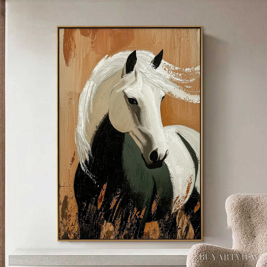 ARTOVITAS Windwhisper – Textured Horse Portrait Oil Painting - image 2