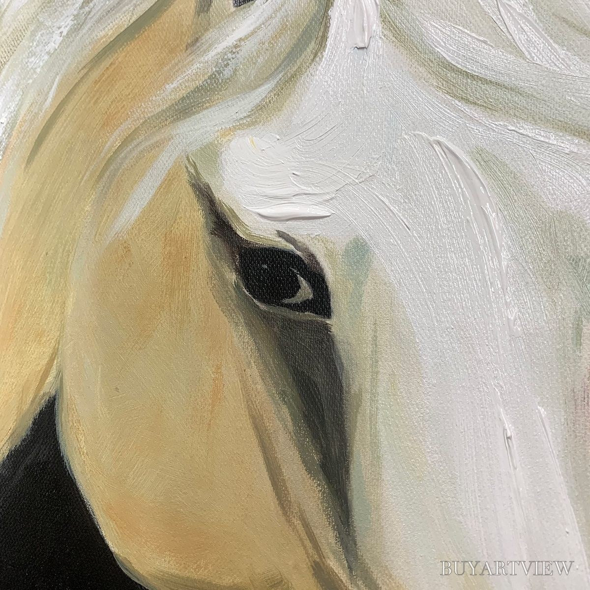 ARTOVITAS Windwhisper – Textured Horse Portrait Oil Painting - image 3