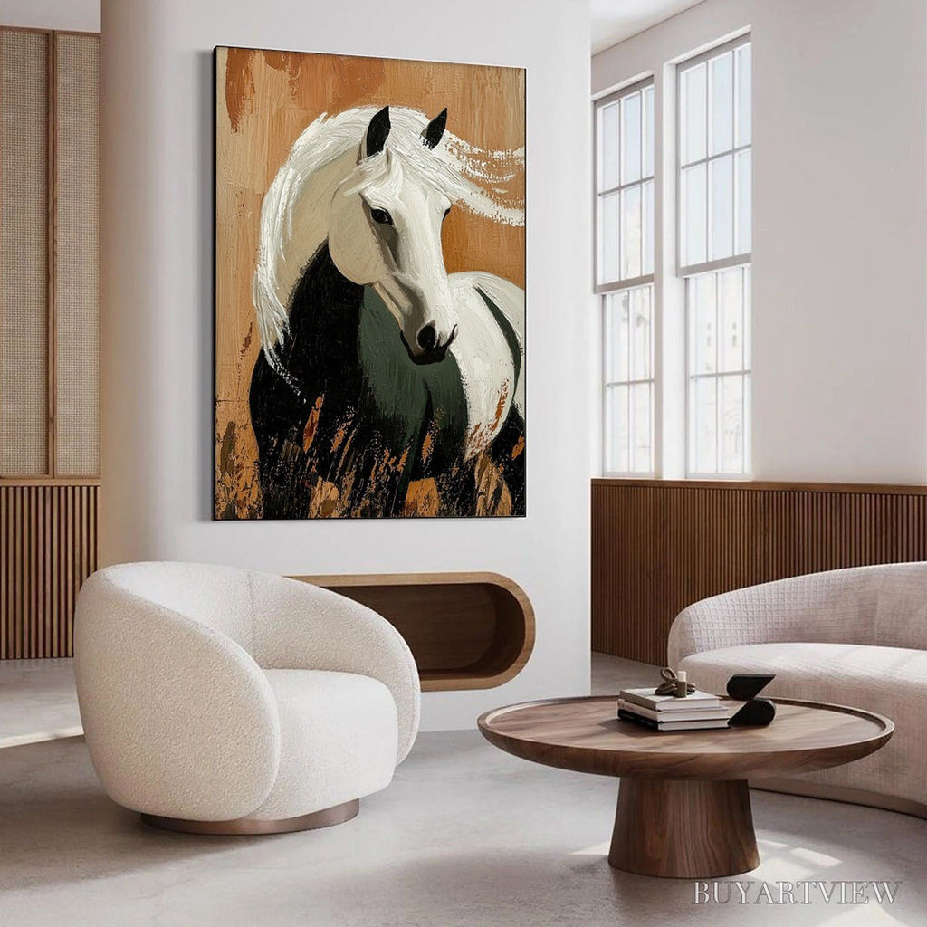 ARTOVITAS Windwhisper – Textured Horse Portrait Oil Painting - image 4