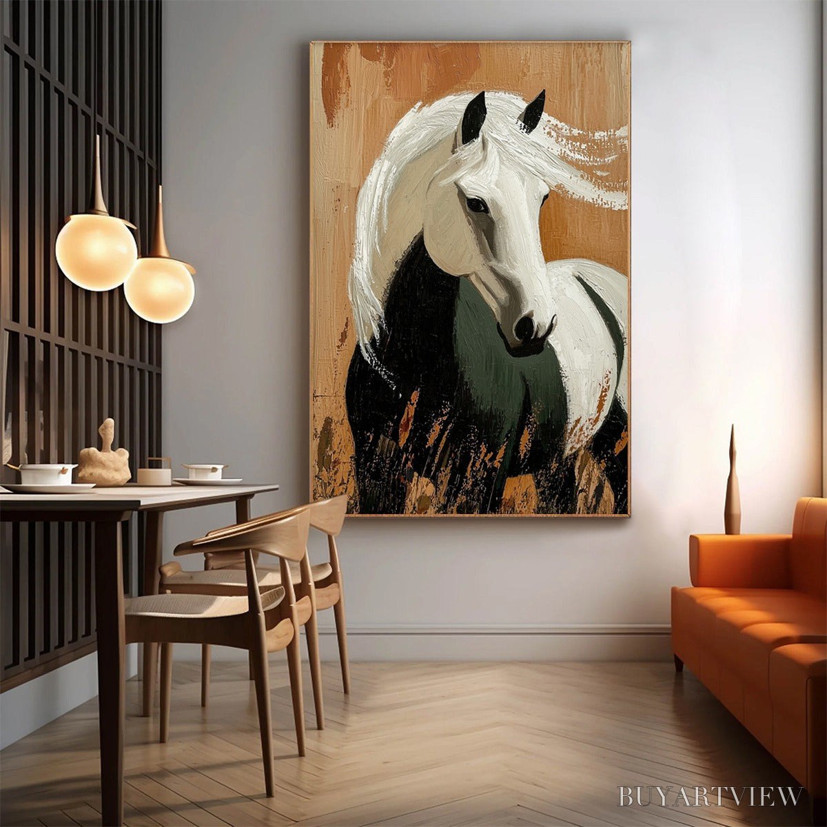 ARTOVITAS Windwhisper – Textured Horse Portrait Oil Painting - image 6