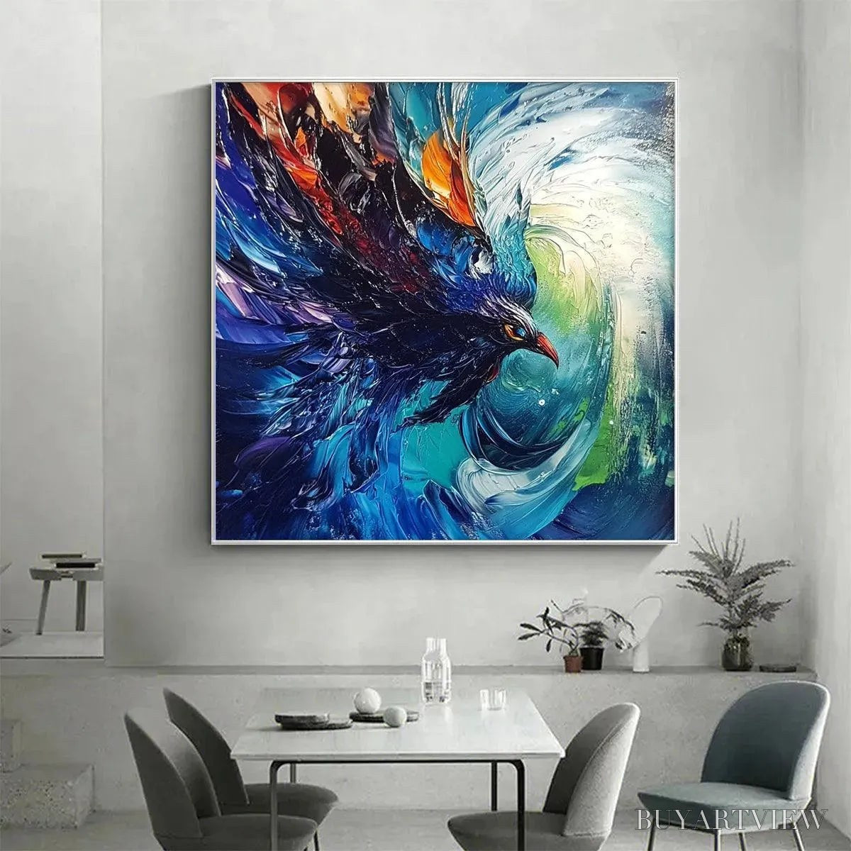 ARTOVITAS Storm Razor – Dynamic Impasto Bird Painting - image 2