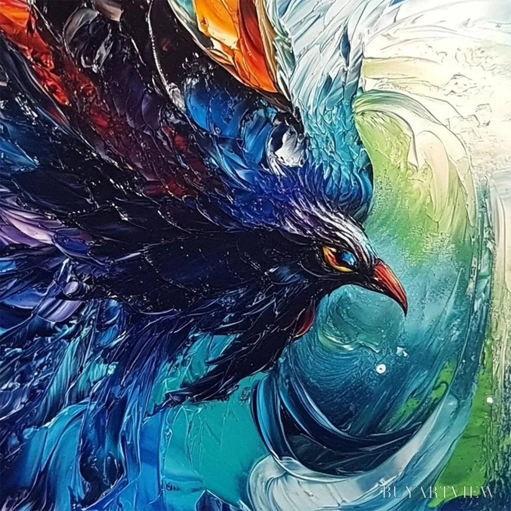 ARTOVITAS Storm Razor – Dynamic Impasto Bird Painting - image 3