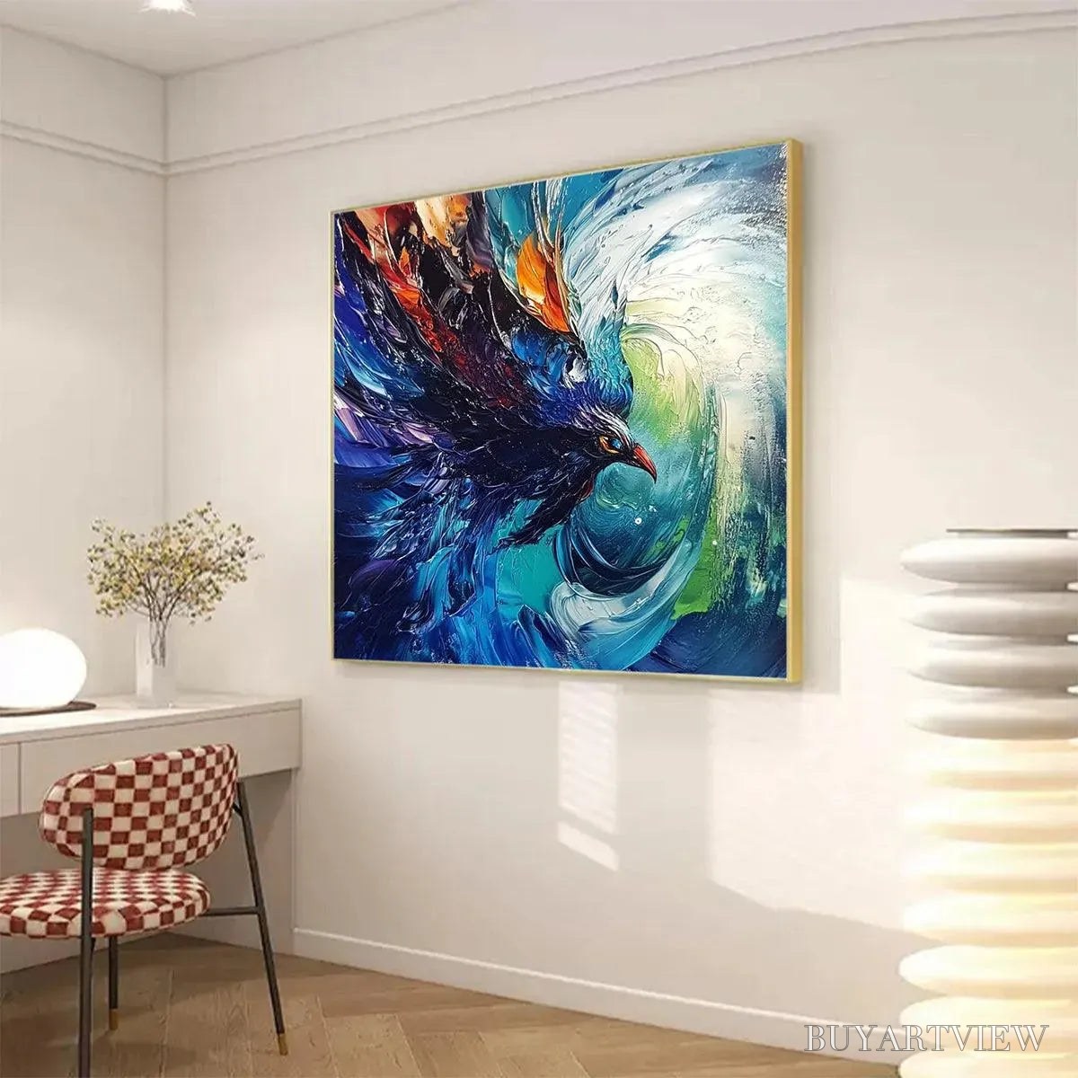 ARTOVITAS Storm Razor – Dynamic Impasto Bird Painting - image 4