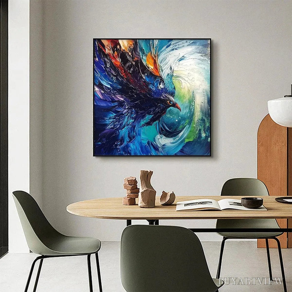 ARTOVITAS Storm Razor – Dynamic Impasto Bird Painting - image 5