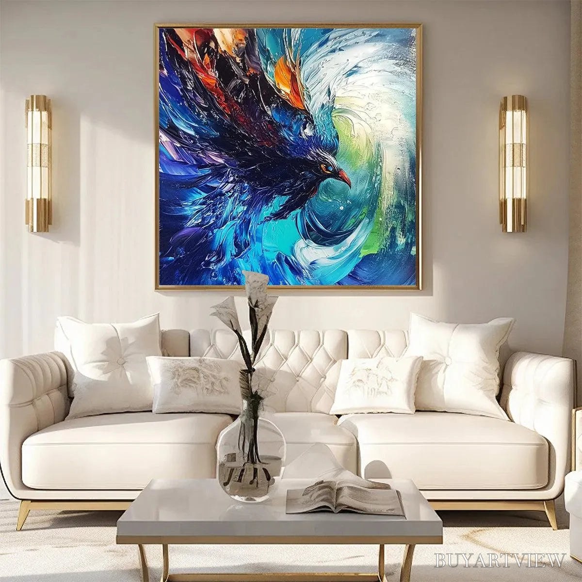 ARTOVITAS Storm Razor – Dynamic Impasto Bird Painting - image 6