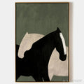 ARTOVITAS Minimalist Horses – Abstract Horse Painting, Vertical - image 1